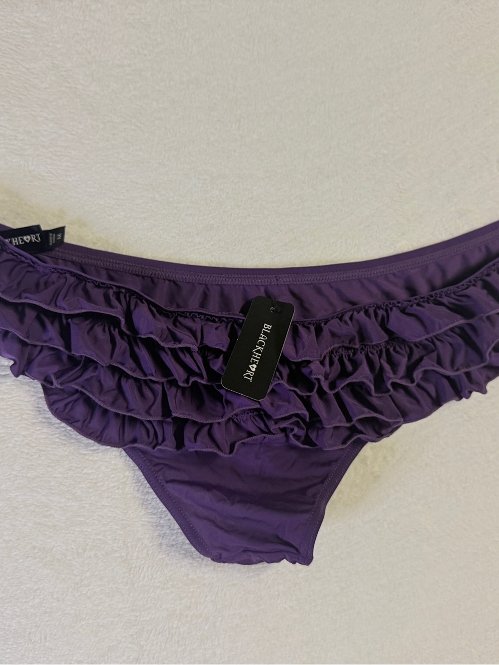 Blackheart Purple Ruffle Panties Medium NWT